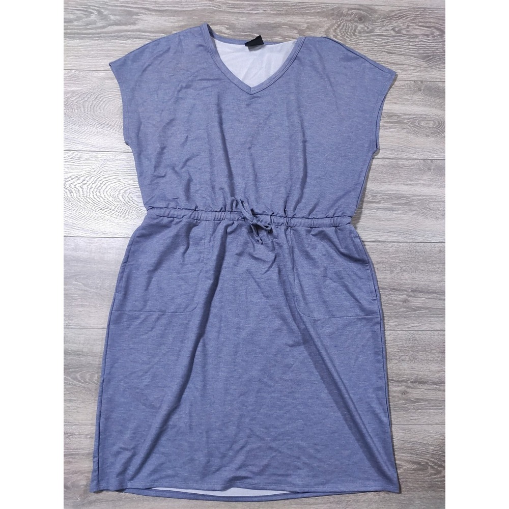 32 Degrees Dress Adult Large Blue Romper Dress Summer Lightweight Womens